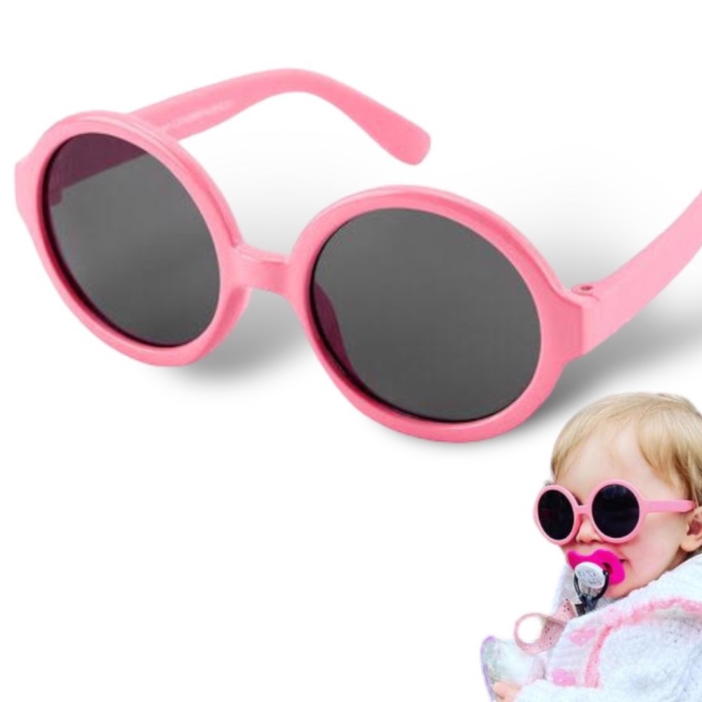 Child Of Mine By Carter's Baby girl’s Classic Sunglasses pink round ages 3 + new